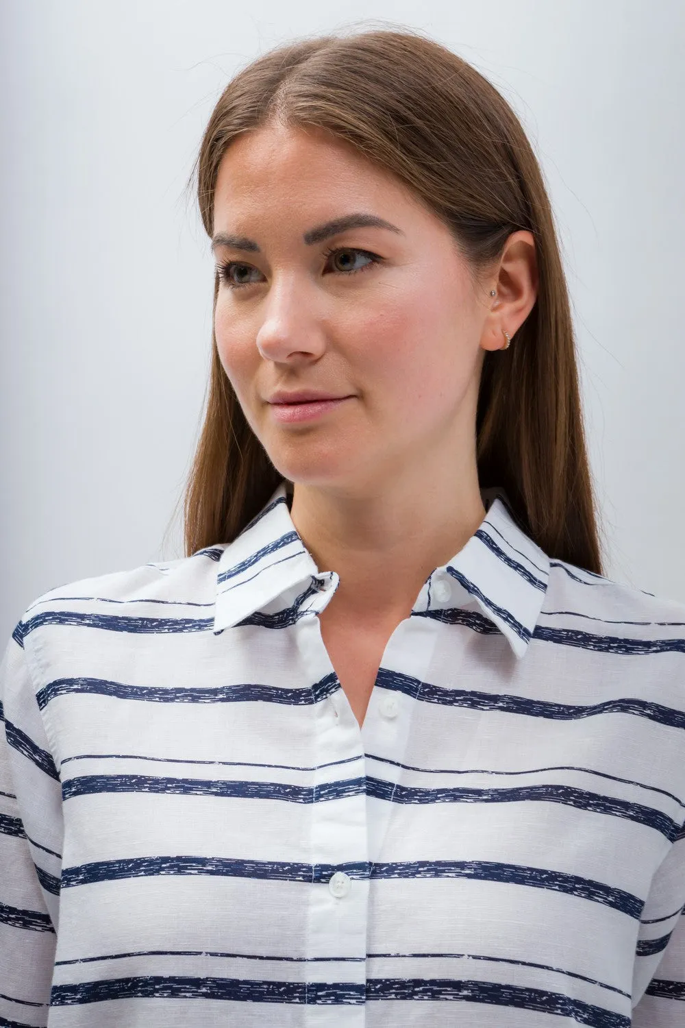 Ruth | Women's Anti-Stain Linen Cotton Blend Long Sleeve Tunic Top sold by Ably Apparel product image thumbnail 2