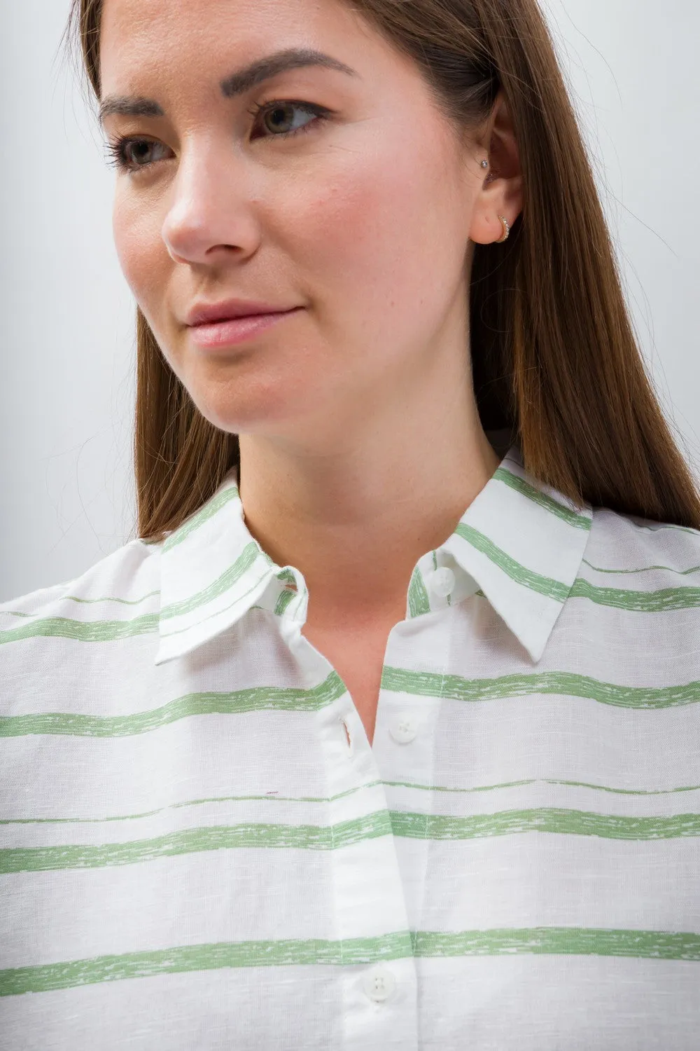 Ruth | Women's Anti-Stain Linen Cotton Blend Long Sleeve Tunic Top sold by Ably Apparel product image thumbnail 5