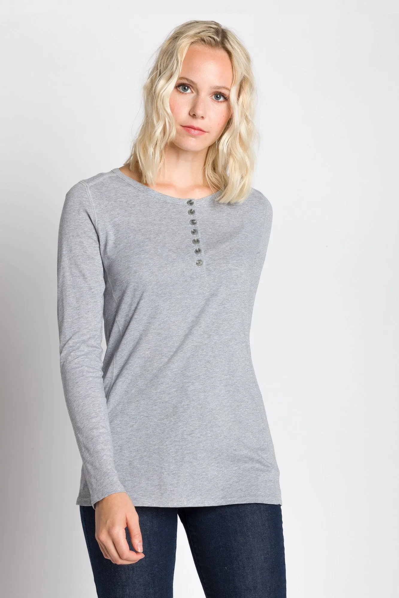 Virginia | Women's Crew Neck Henley sold by Ably Apparel