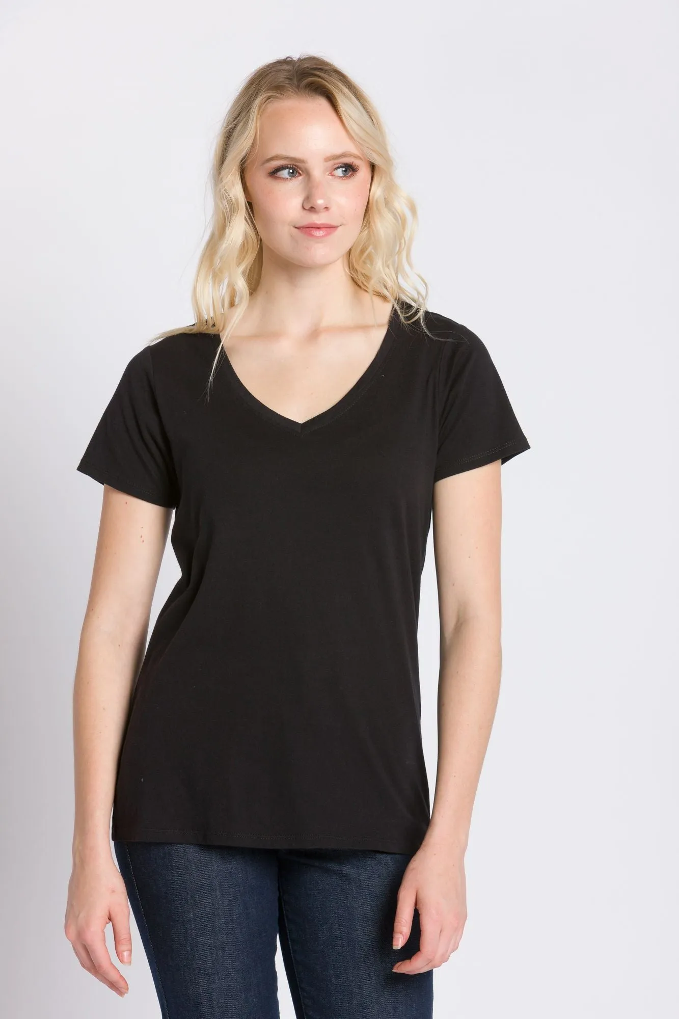 Vanessa | Women's Anti-Stain Deep V-neck sold by Ably Apparel product image thumbnail 5
