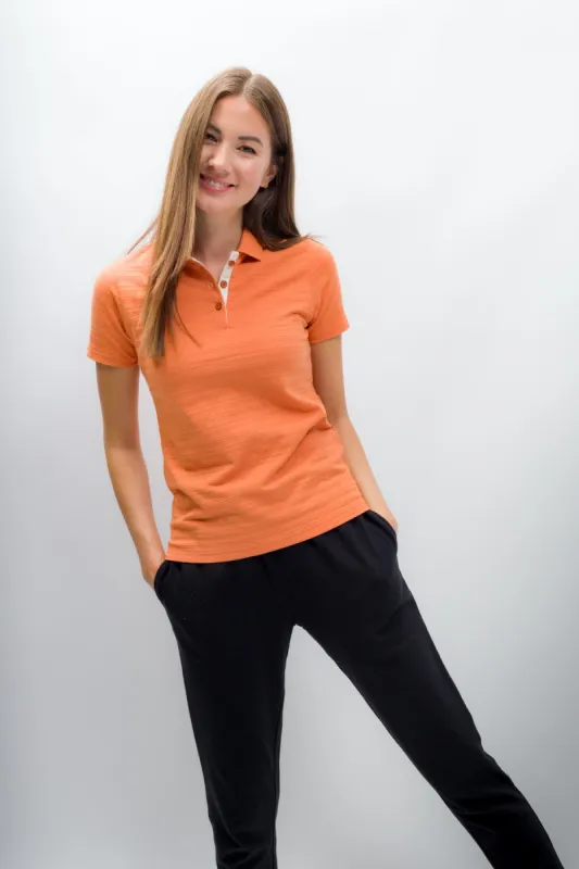 April | Women's Novelty Knit Polo sold by Ably Apparel
