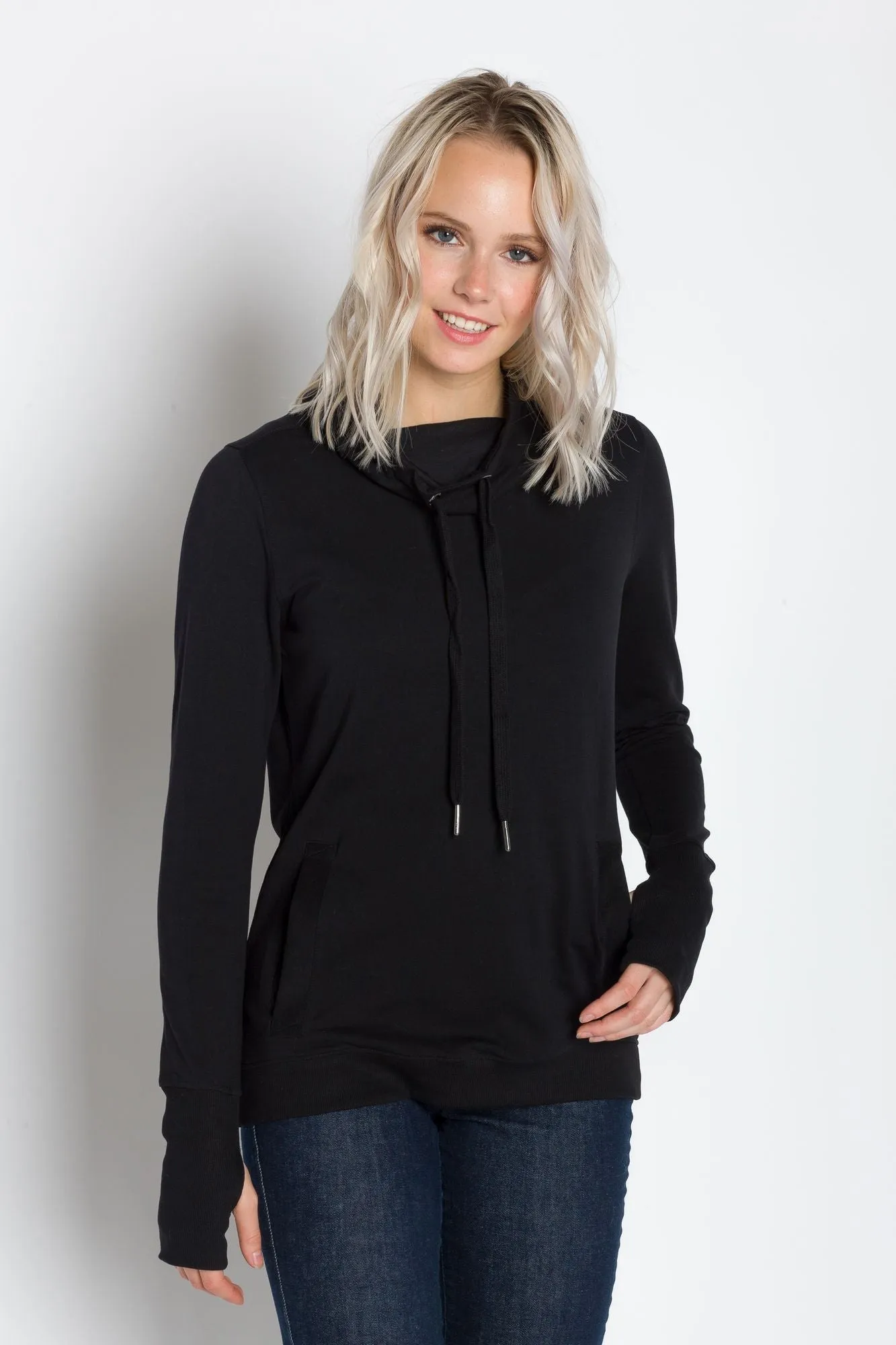 Luna | Women's Cowl-neck Pullover sold by Ably Apparel