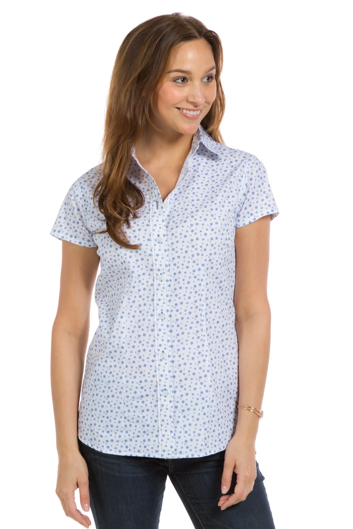 Jasmine | Women's Short Sleeve Printed Top sold by Ably Apparel