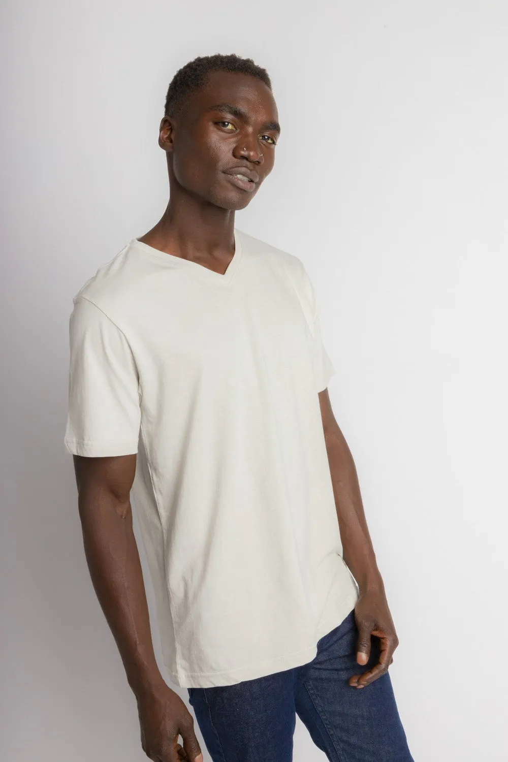 Jamison Unbranded | Men's Anti-Stain Logo-less V-neck Tee sold by Ably Apparel product image thumbnail 5