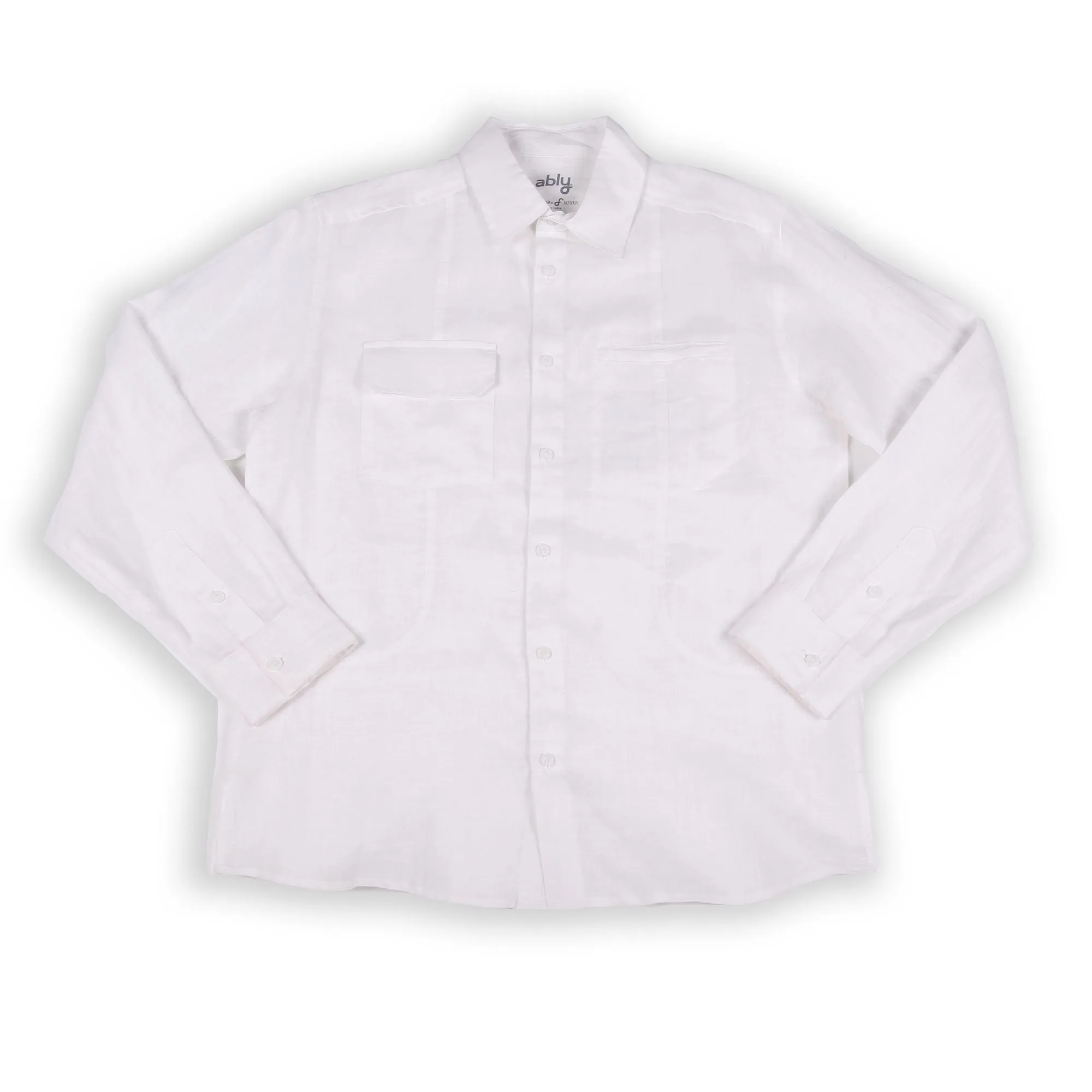 Tropic Breeze | Men's Long Sleeve Linen Shirt sold by Ably Apparel product image thumbnail 3