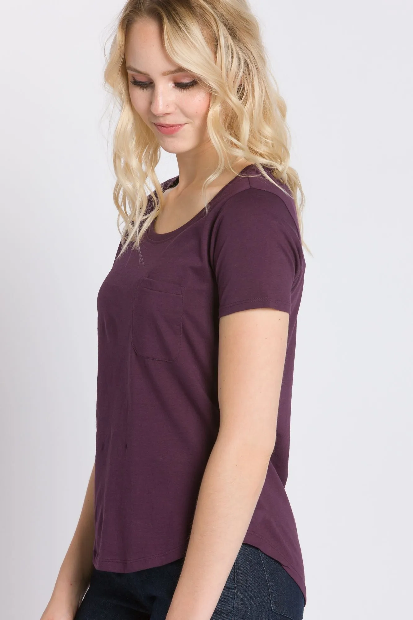Polly Unbranded | Women's Anti-Stain Dropped Neckline Tee sold by Ably Apparel product image thumbnail 2