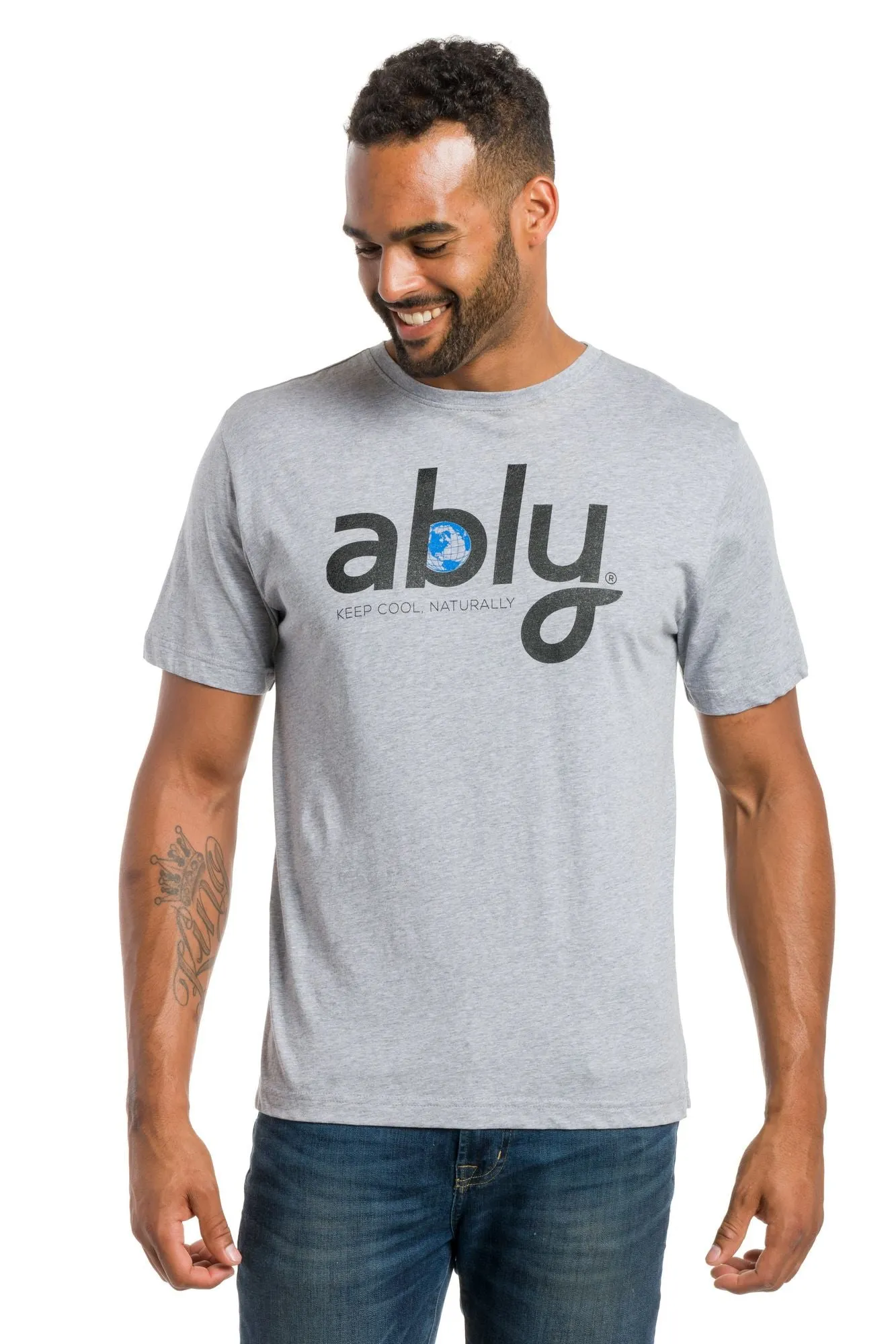 Ably Globe | Men's Keep Cool Naturally T-Shirt sold by Ably Apparel product image thumbnail 3