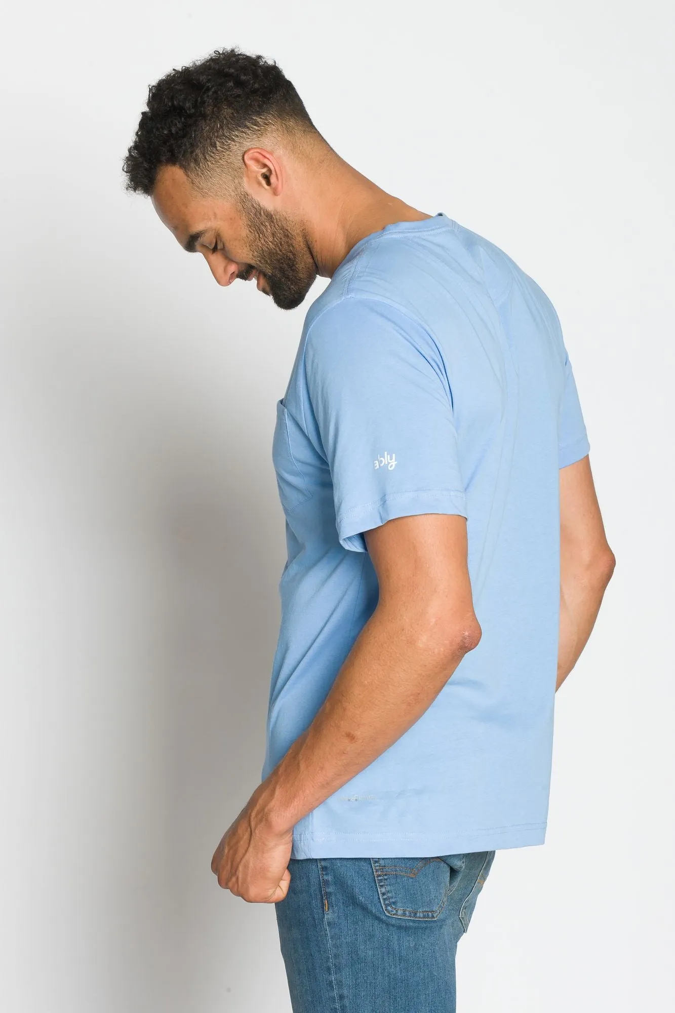 Bradley | Men's Anti-Stain Crew Neck Pocket Tee sold by Ably Apparel product image thumbnail 5