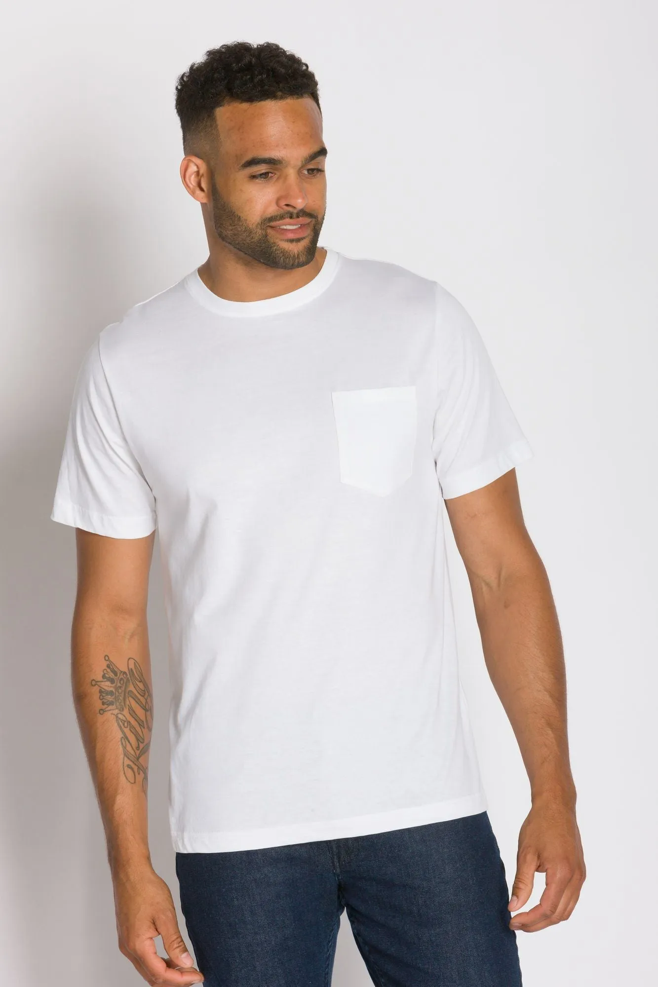 Bradley | Men's Anti-Stain Crew Neck Pocket Tee sold by Ably Apparel