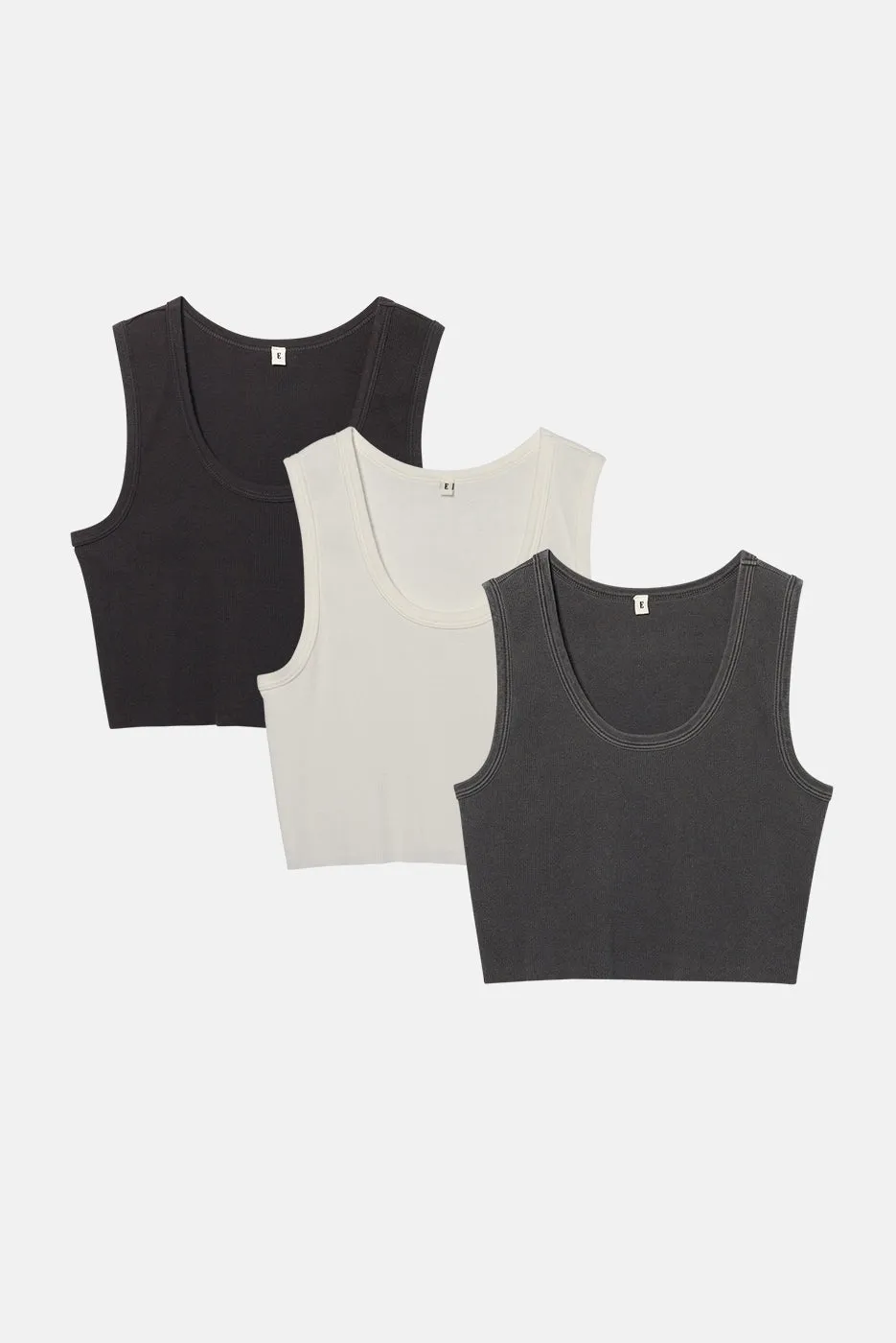 MALIBU CROP TANK 3 PACK sold by Elwood Clothing
