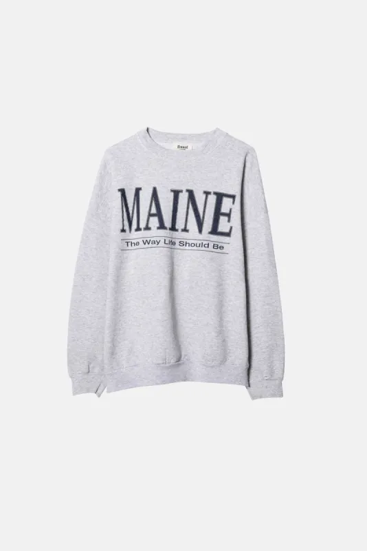 VINTAGE MAINE CREWNECK - L sold by Elwood Clothing