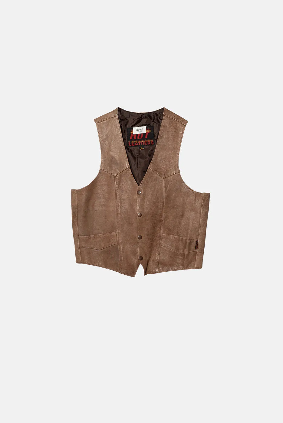 VINTAGE LEATHER VEST - L sold by Elwood Clothing