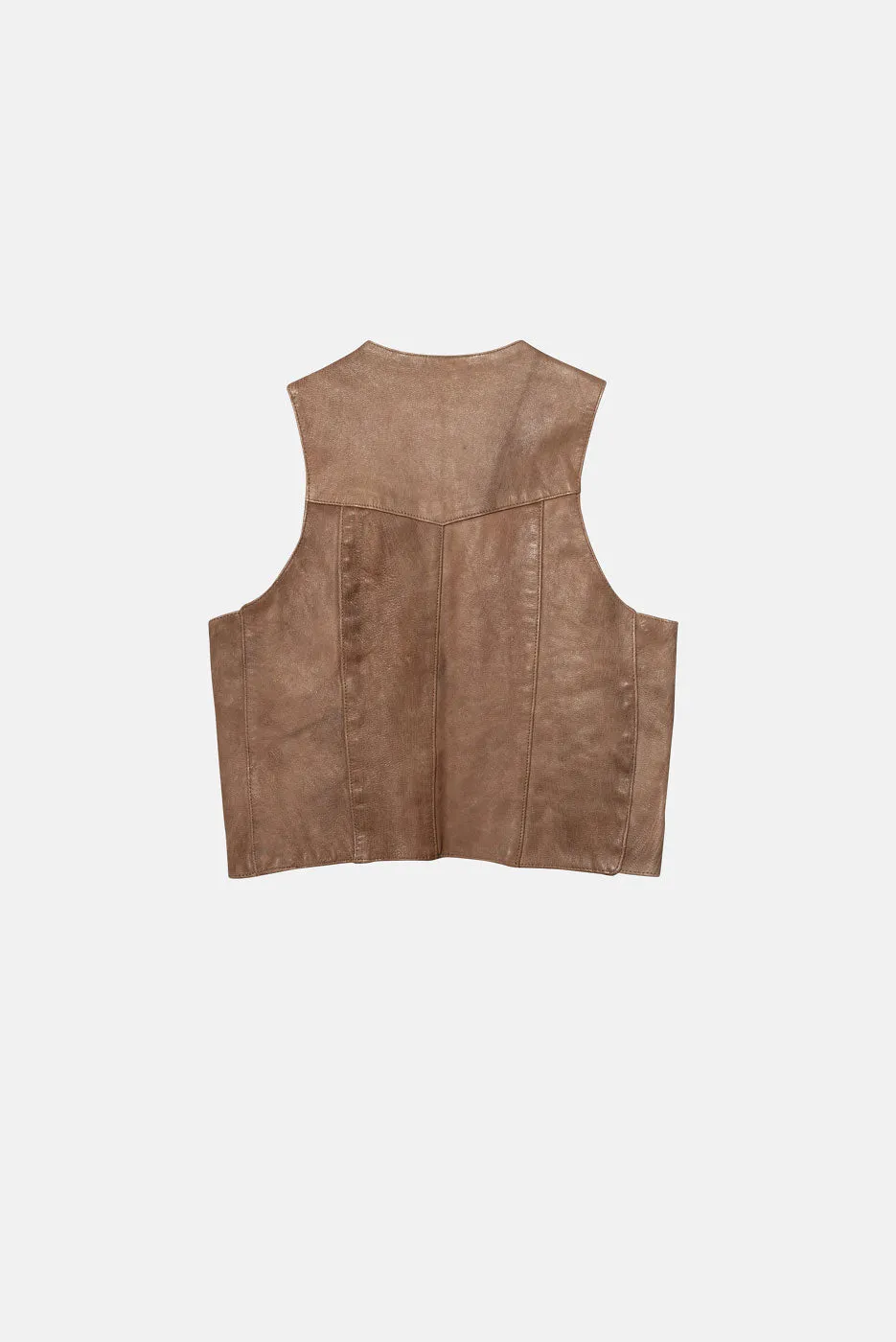 VINTAGE LEATHER VEST - L sold by Elwood Clothing product image thumbnail 2