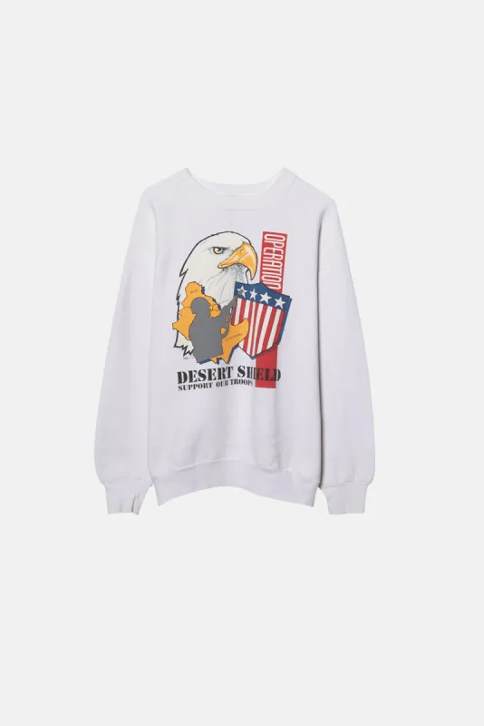 VINTAGE DESERT SHIELD CREWNECK - M made by Elwood Clothing