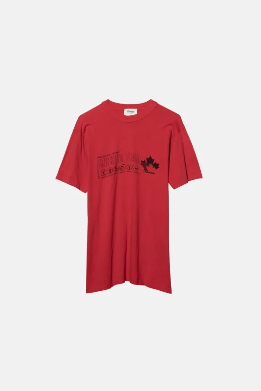VINTAGE 88' CALGARY OLYMPIC TEE - M sold by Elwood Clothing