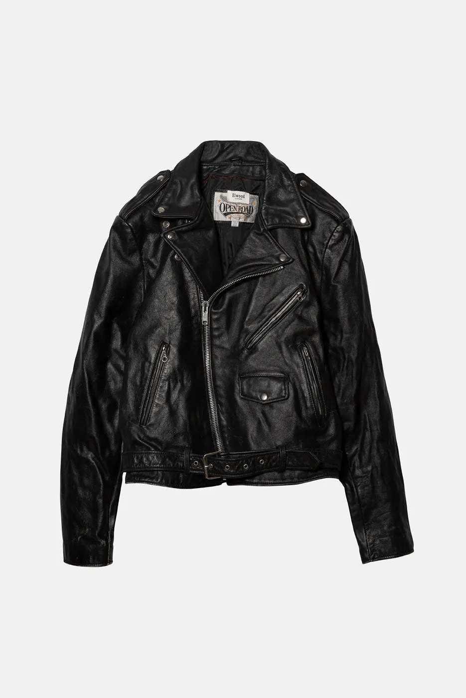 VINTAGE LEATHER JACKET BLACK - XL sold by Elwood Clothing