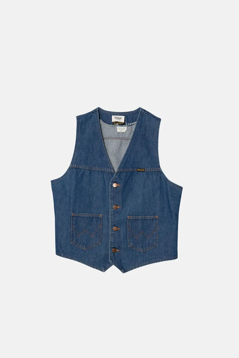 VINTAGE WRANGLER DENIM VEST - M sold by Elwood Clothing