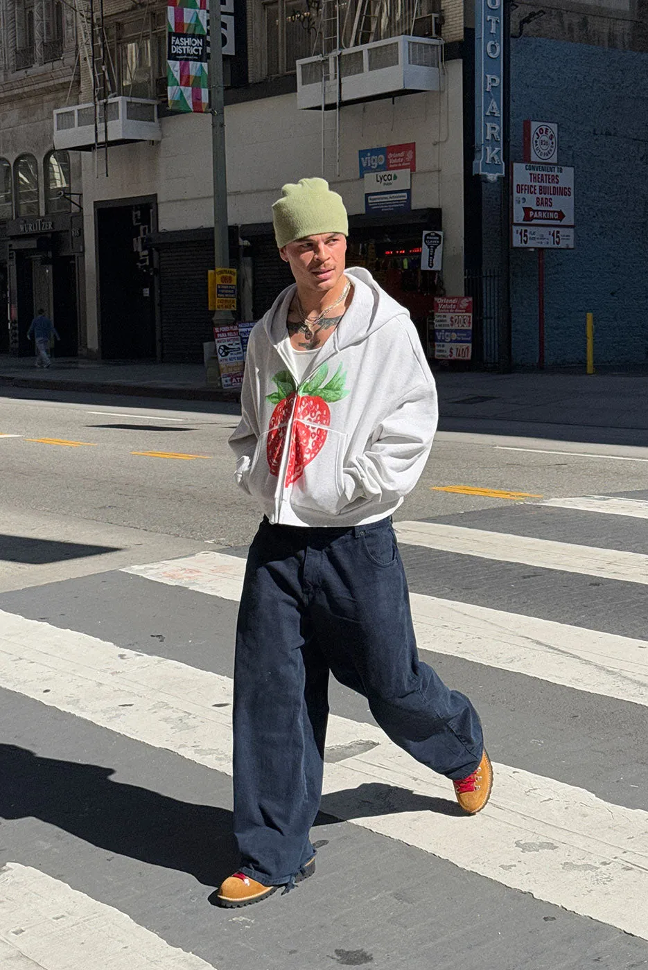 STRAWBERRY ZIP RECTANGLE HOODIE sold by Elwood Clothing product image thumbnail 5