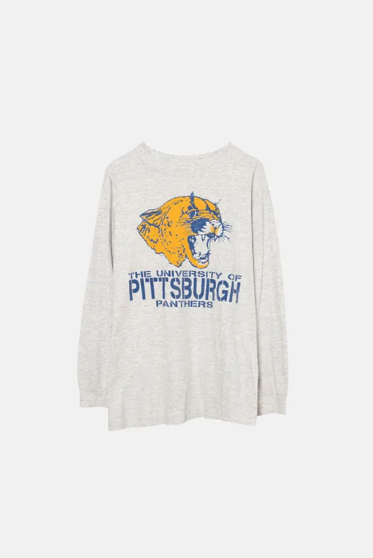 VINTAGE UNIVERSITY OF PITTSBURGH L/S TEE sold by Elwood Clothing