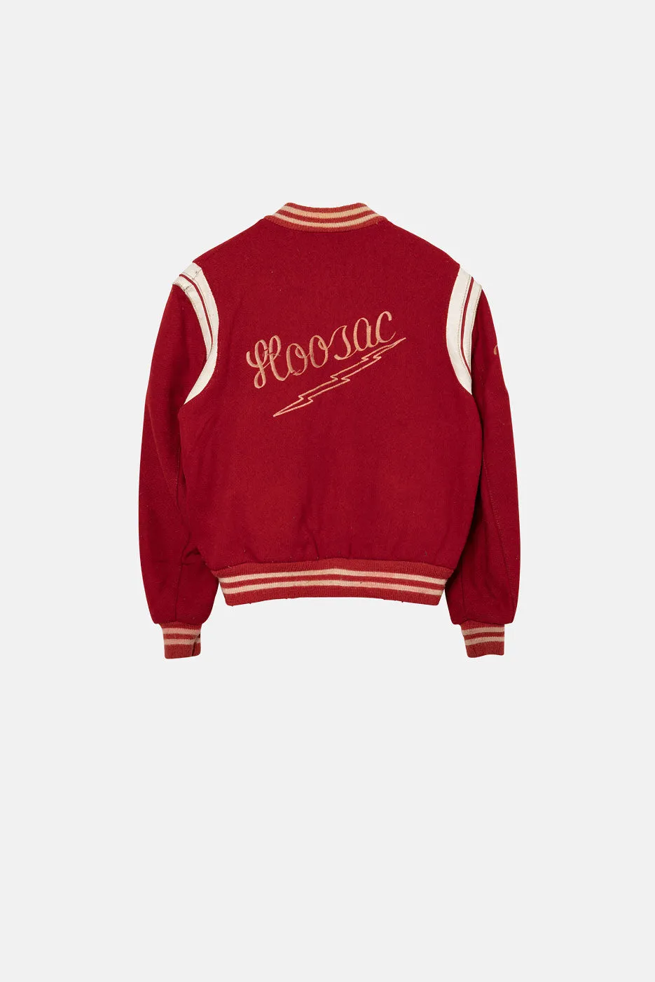 VINTAGE RED LETTERMAN JACKET sold by Elwood Clothing product image thumbnail 2