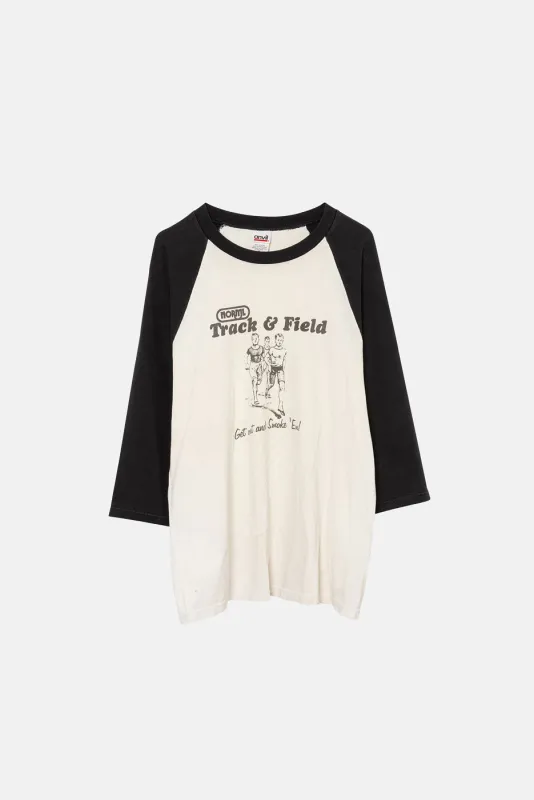 VINTAGE NORML TRACK & FIELD BASEBALL TEE sold by Elwood Clothing