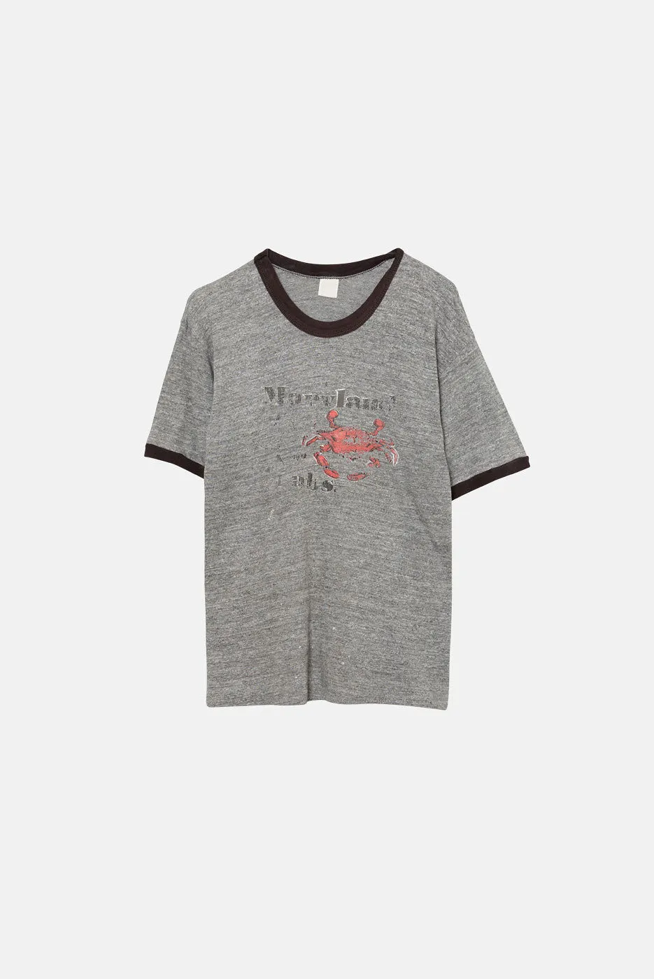 VINTAGE MARYLAND CRABS RINGER TEE sold by Elwood Clothing