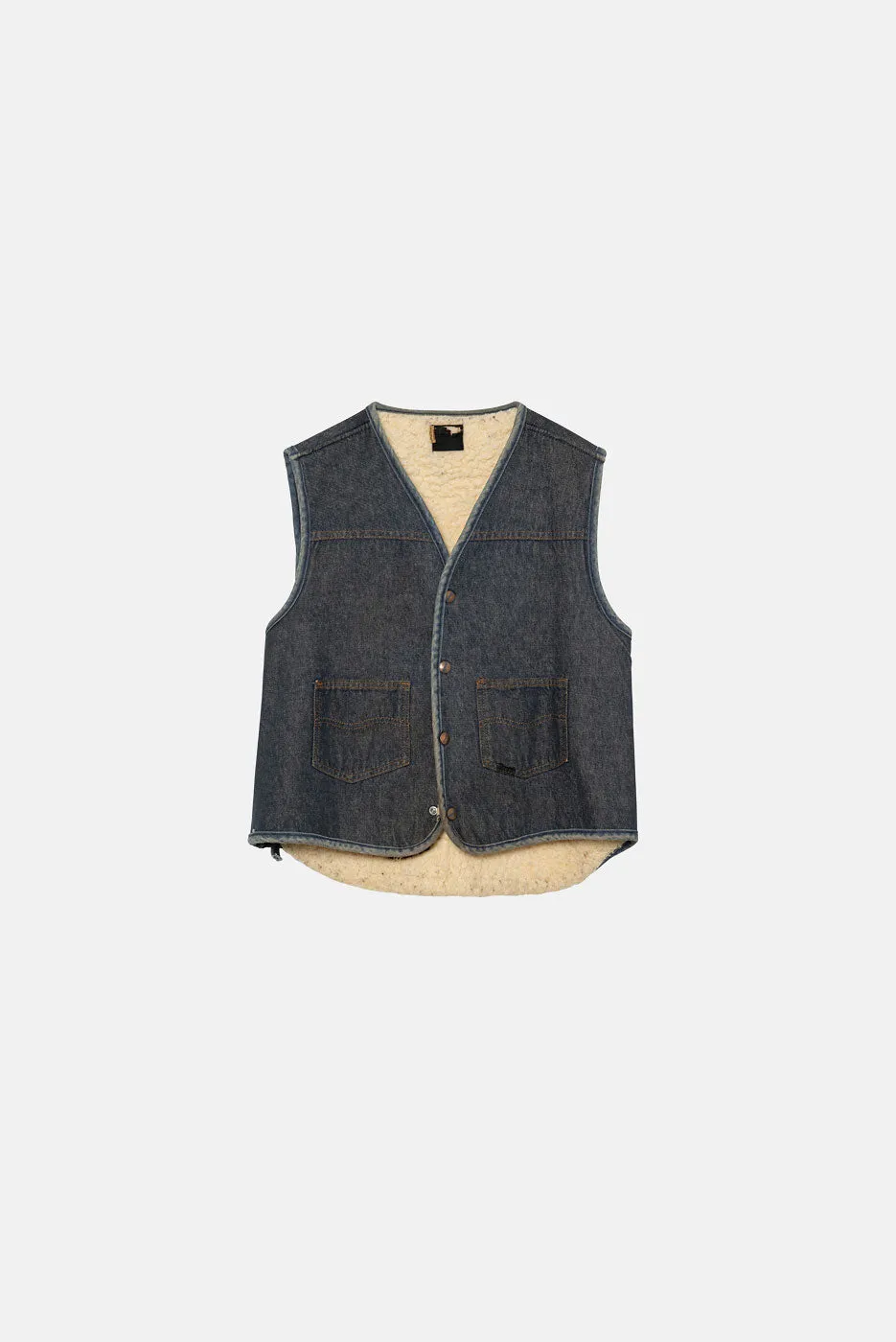 VINTAGE INDIGO DENIM VEST sold by Elwood Clothing