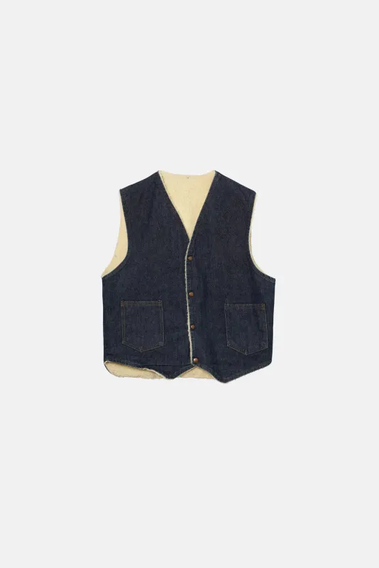 VINTAGE DENIM INDIGO VEST sold by Elwood Clothing