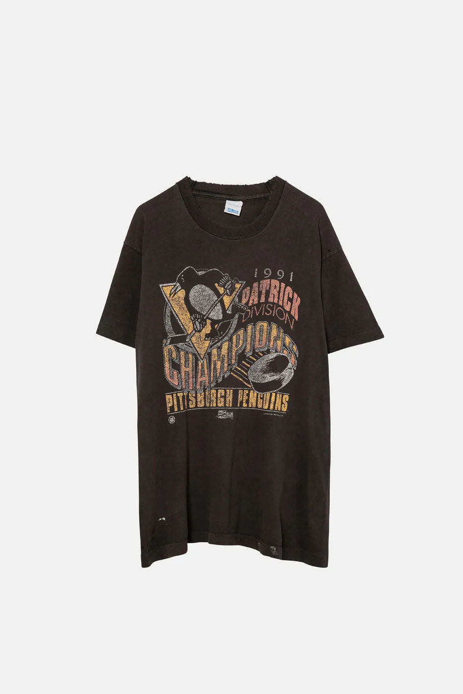 VINTAGE 91' PITTSBURGH PENGUINS TEE sold by Elwood Clothing