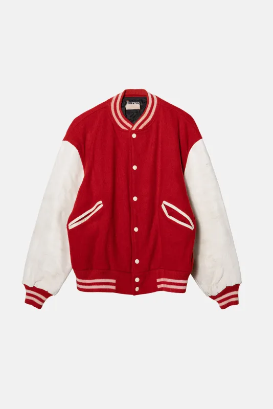 VINTAGE LETTERMAN JACKET RED sold by Elwood Clothing
