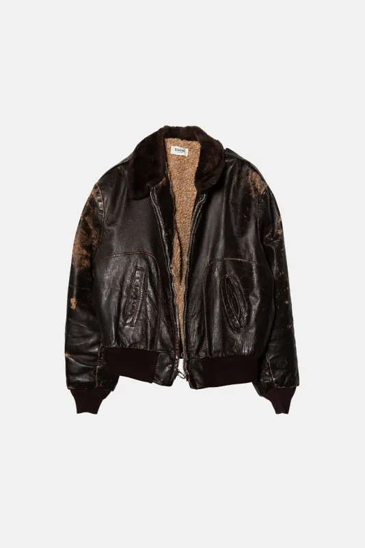 VINTAGE A2 SHEARLING FLIGHT JACKET sold by Elwood Clothing