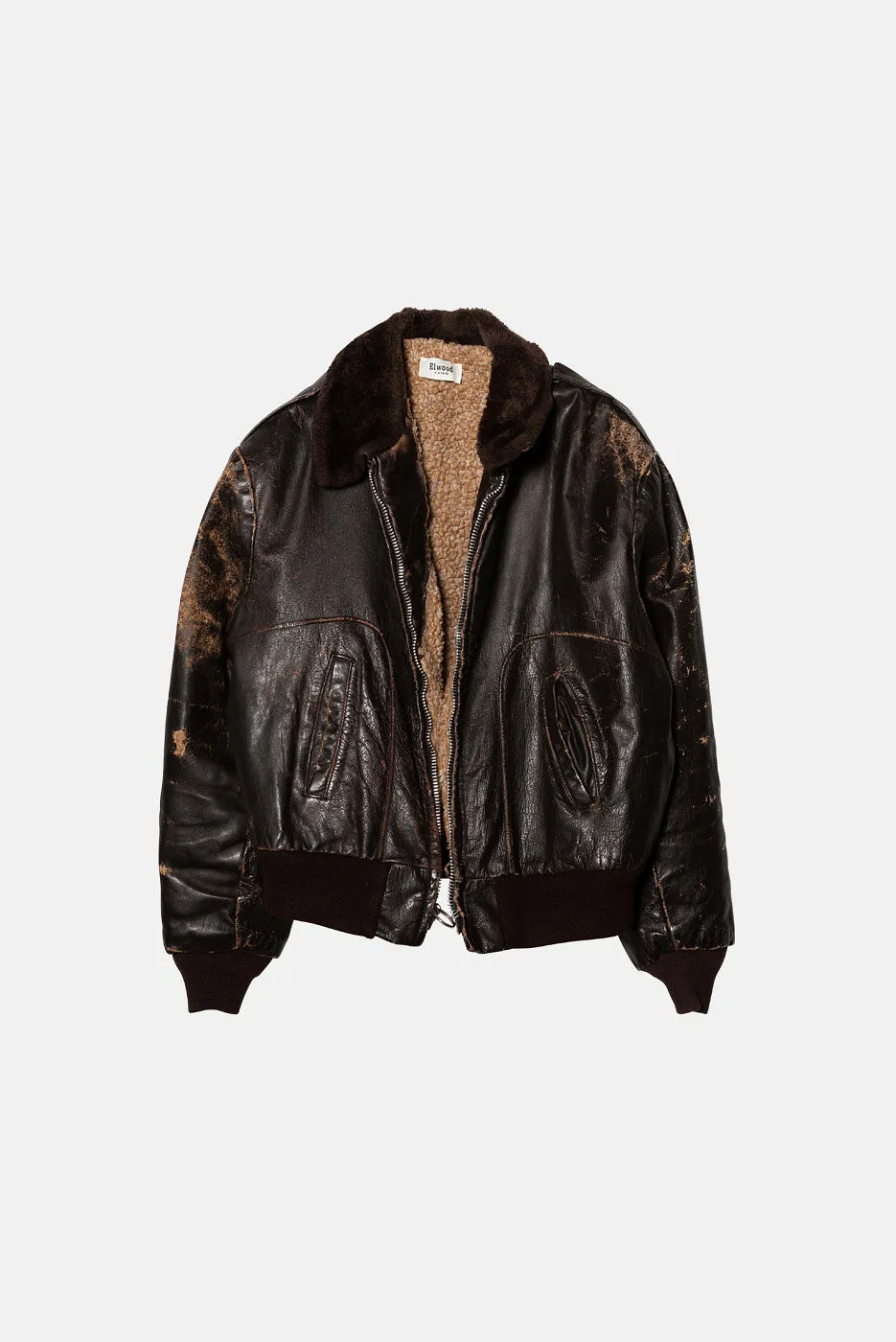 VINTAGE A2 SHEARLING FLIGHT JACKET sold by Elwood Clothing