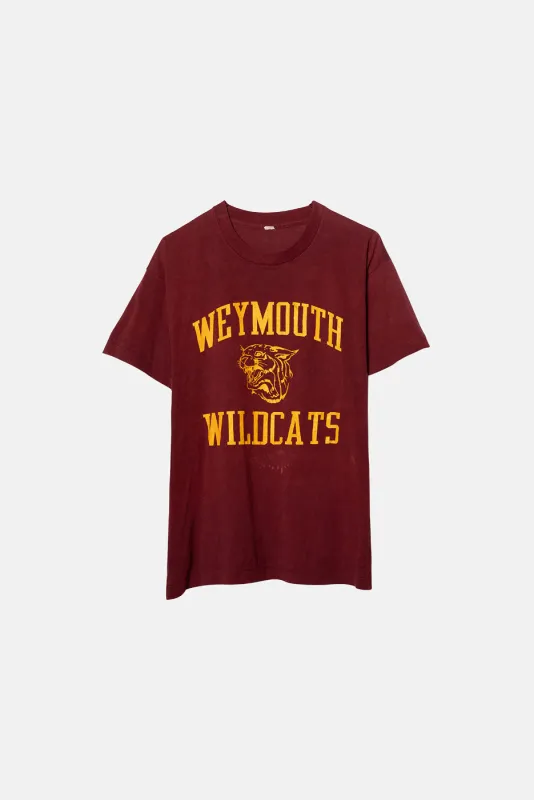 VINTAGE WEYMOUTH WILDCATS TEE sold by Elwood Clothing