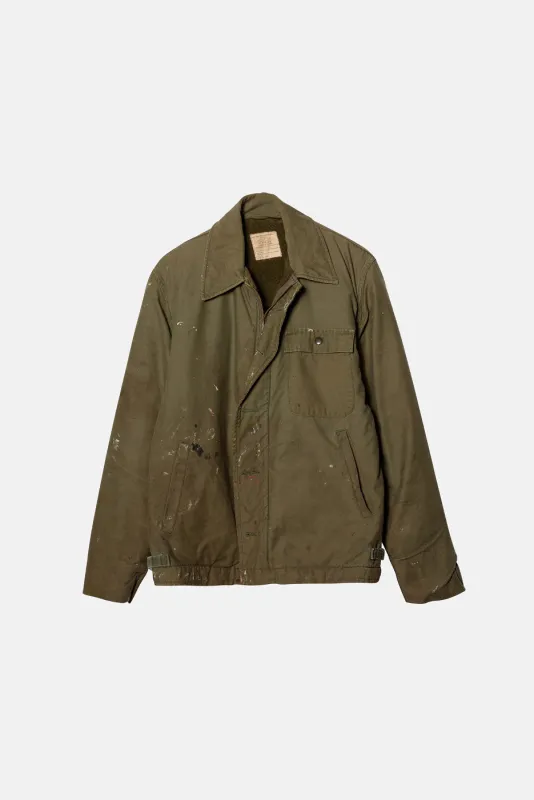 VINTAGE OLIVE MILITARY DECK JACKET - L sold by Elwood Clothing