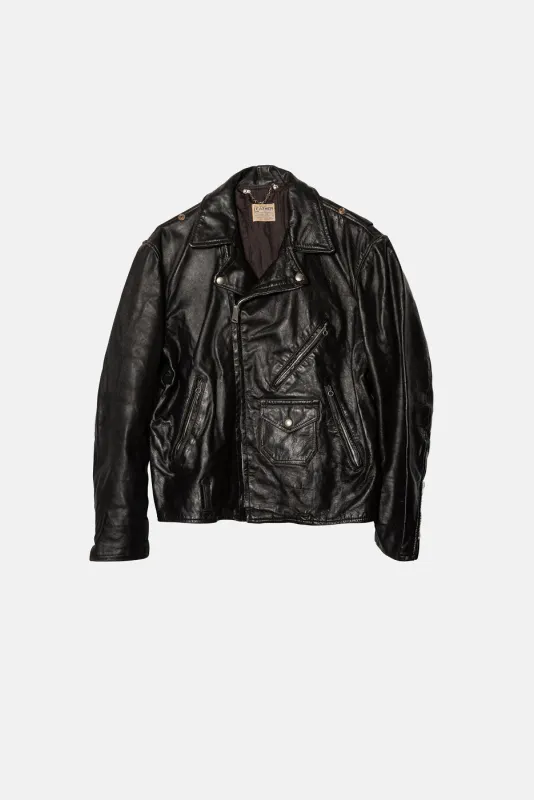 VINTAGE BLACK LEATHER JACKET sold by Elwood Clothing