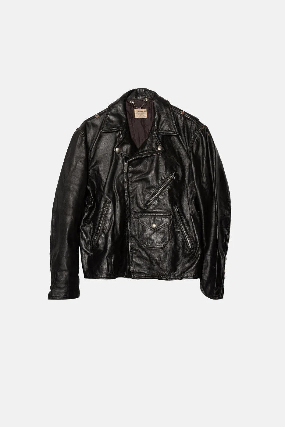 VINTAGE BLACK LEATHER JACKET sold by Elwood Clothing