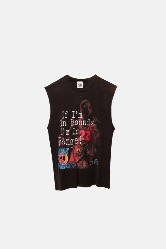 VINTAGE MICHAEL JORDAN CUT OFF TEE sold by Elwood Clothing