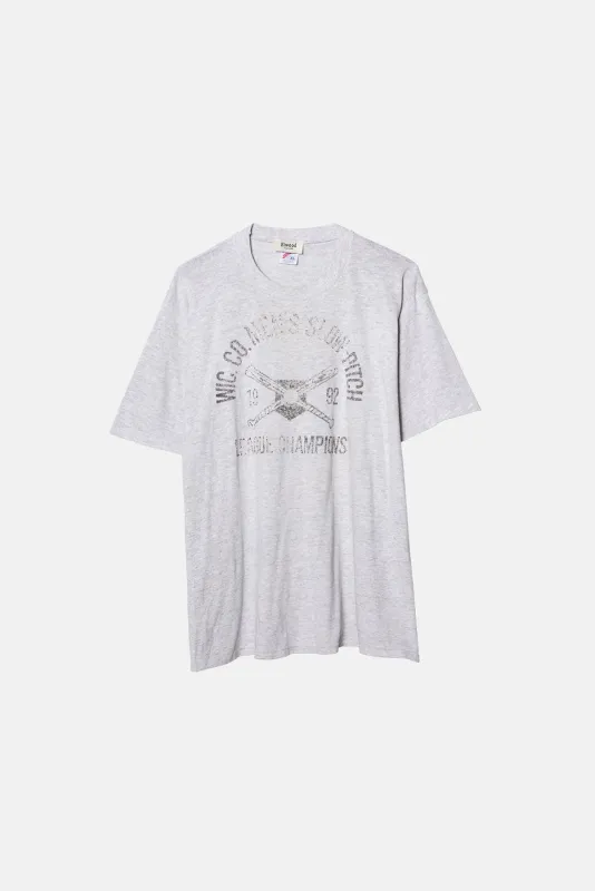 VINTAGE 92' SLOW PITCH LEAGUE CHAMPS TEE sold by Elwood Clothing