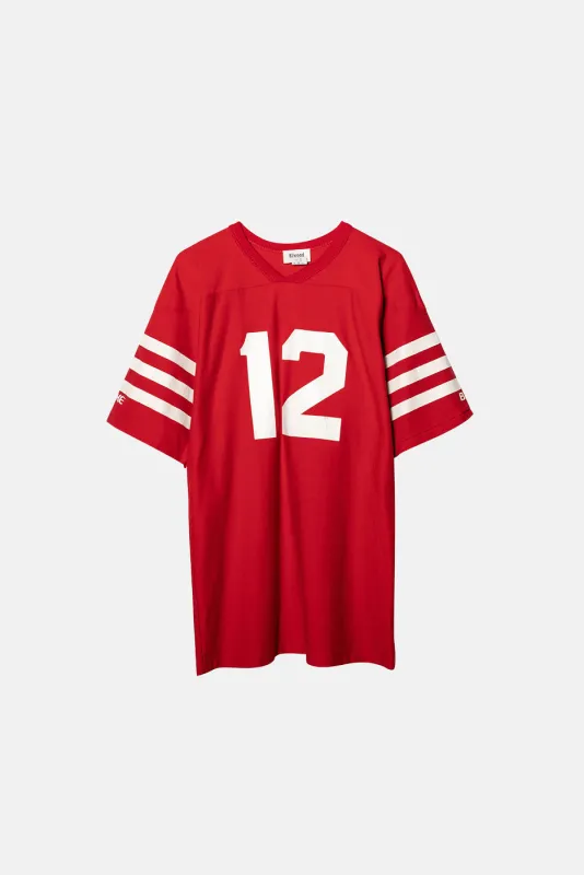 VINTAGE RED FOOTBALL JERSEY sold by Elwood Clothing