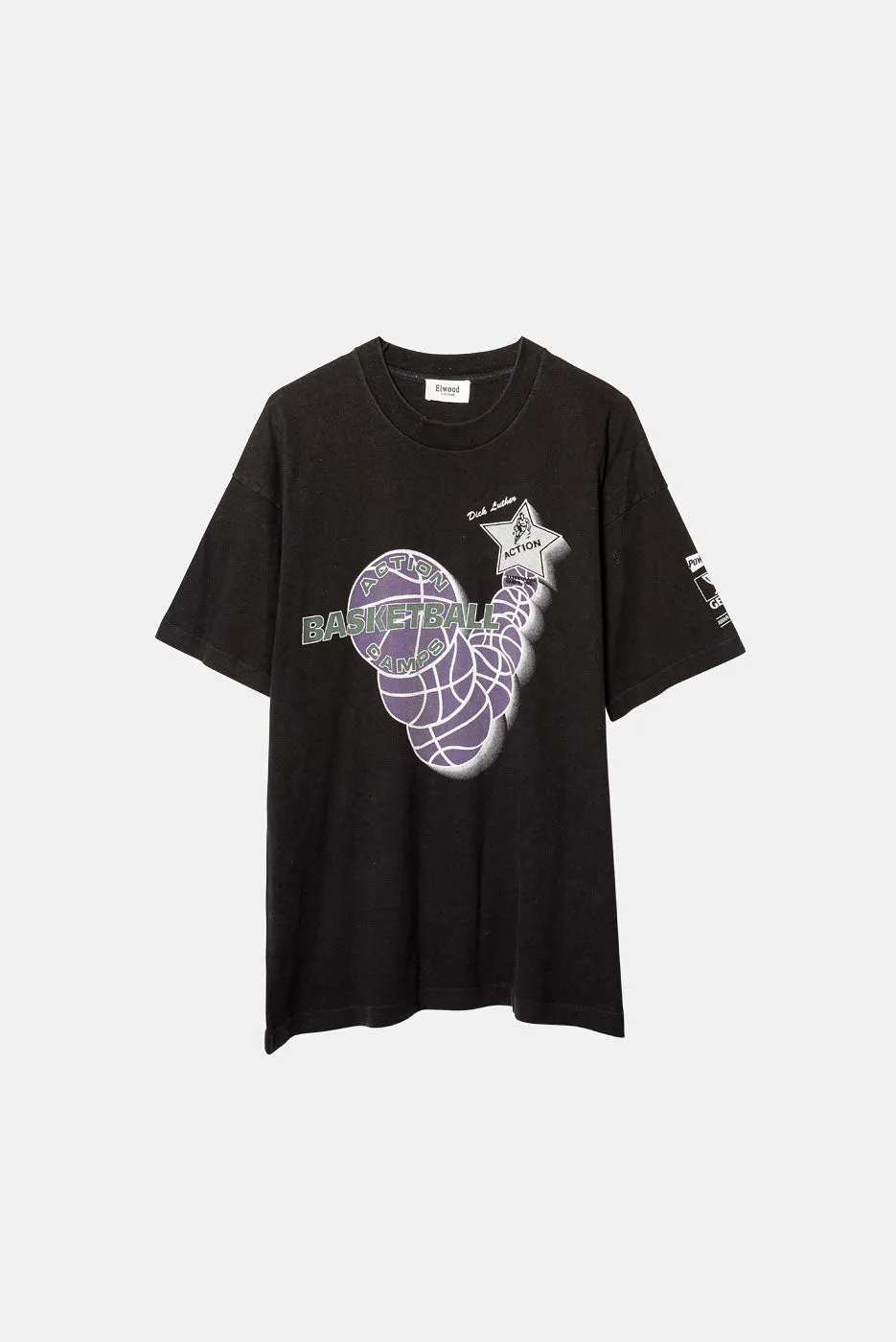 VINTAGE ACTION BBALL CAMPS TEE sold by Elwood Clothing