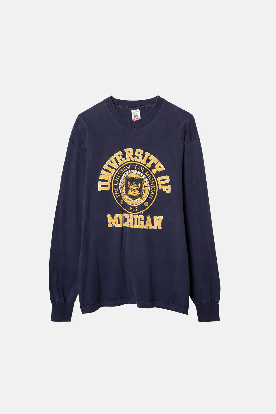 VINTAGE UNIVERSITY OF MICHIGAN L/S TEE sold by Elwood Clothing