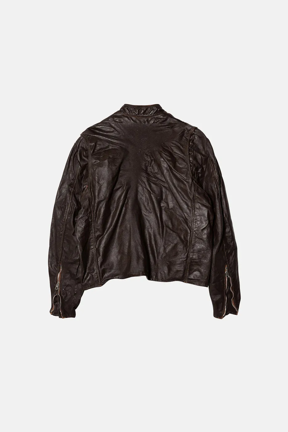 VINTAGE BROWN LEATHER JACKET - XS sold by Elwood Clothing product image thumbnail 2