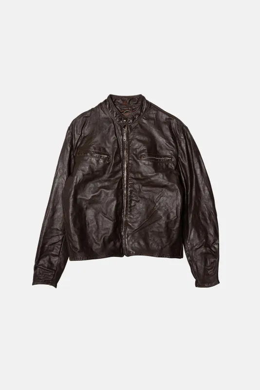 VINTAGE BROWN LEATHER JACKET - XS sold by Elwood Clothing