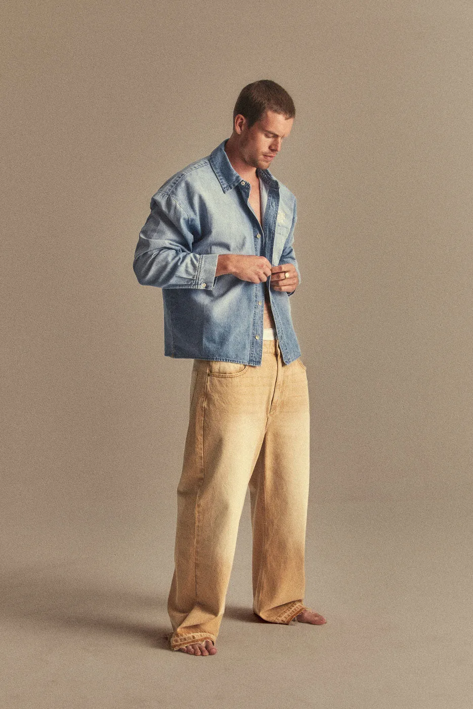 RELEASED HEM BAGGY DENIM PANT sold by Elwood Clothing product image thumbnail 4