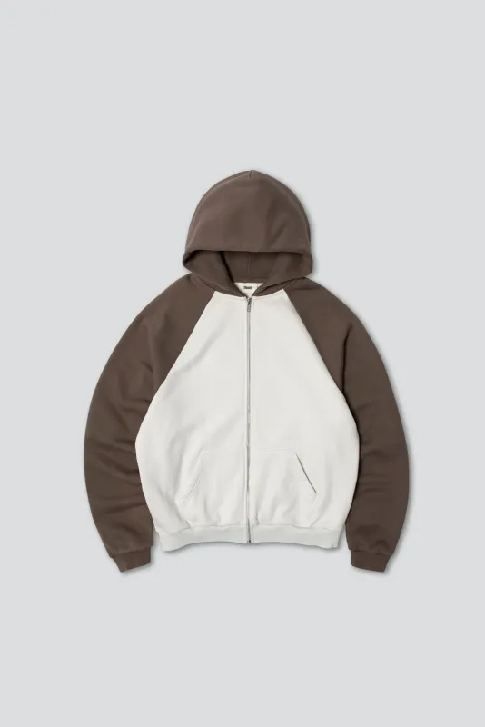 RAGLAN ZIP HOODIE made by Elwood Clothing