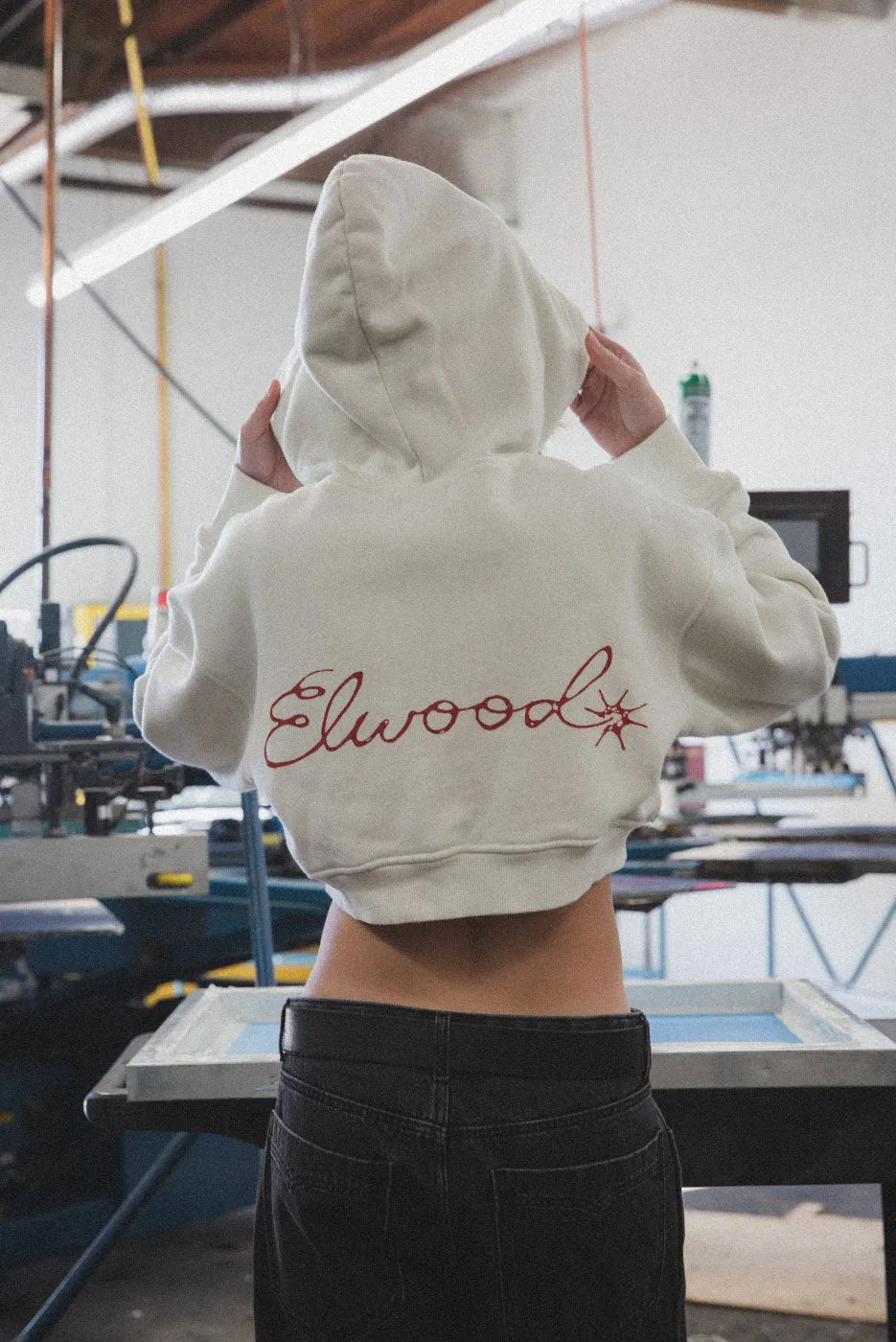 TRADEMARK CROP ZIP HOODIE sold by Elwood Clothing product image thumbnail 3