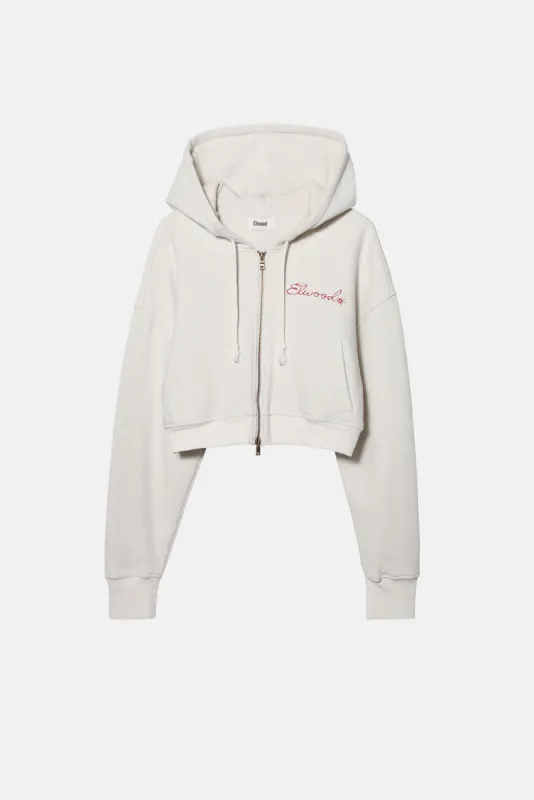 TRADEMARK CROP ZIP HOODIE sold by Elwood Clothing