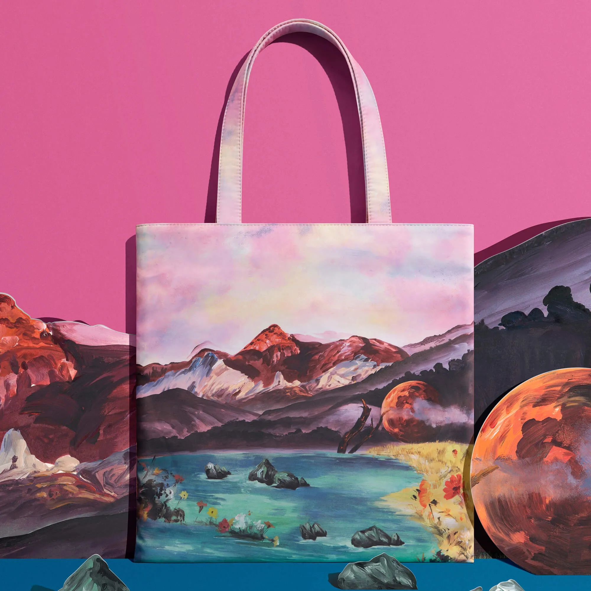Printed Tote | Mountain Lake sold by MaH product image thumbnail 5