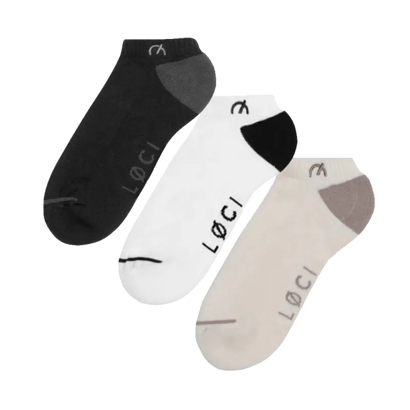 Stripe Cushioned Sneaker Socks 3-Pack sold by Loci Wear