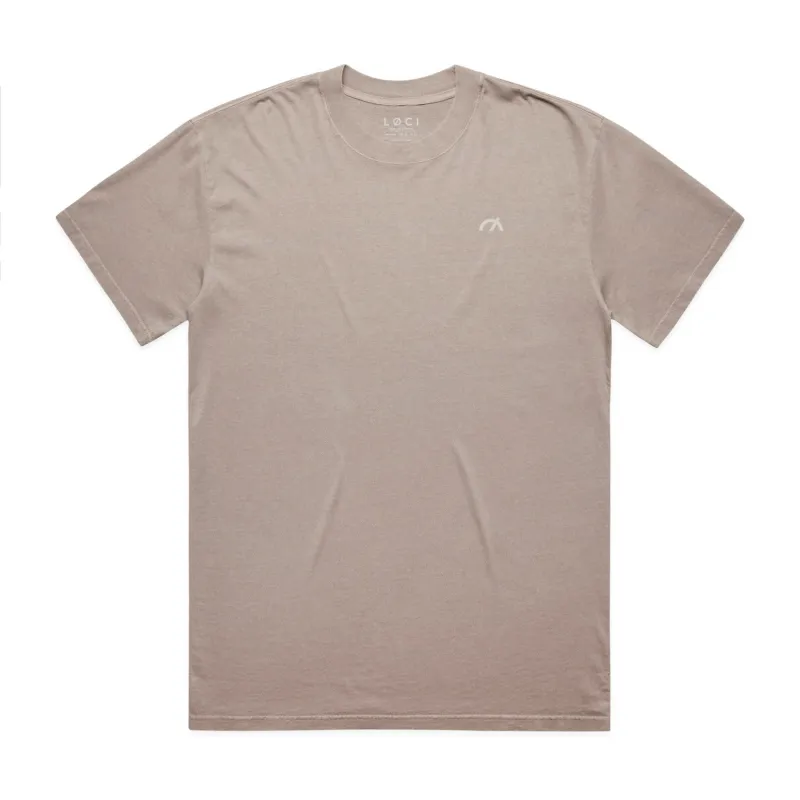 CØRE MEN'S VINTAGE-WASH T-SHIRT - MUSHROOM sold by Loci Wear